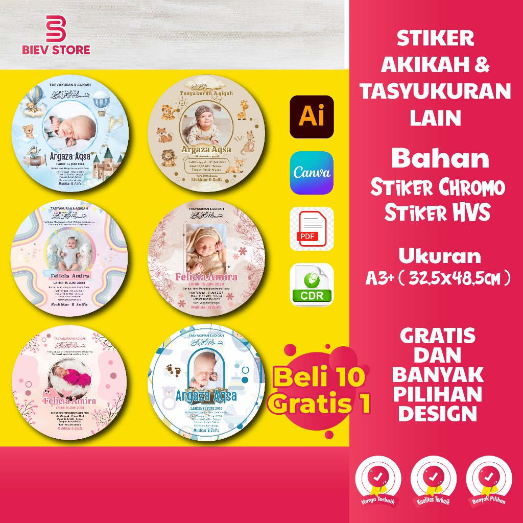 

CETAK STIKER LABEL AQIQAH DAN TASYUKURAN LAIN | STIKER LABEL AQIQAH CUSTOM DESAIN