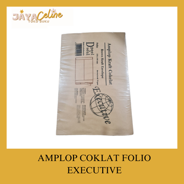 

[1PAK] Amplop kraft Coklat folio Executive seal 70gsm per 100lembar
