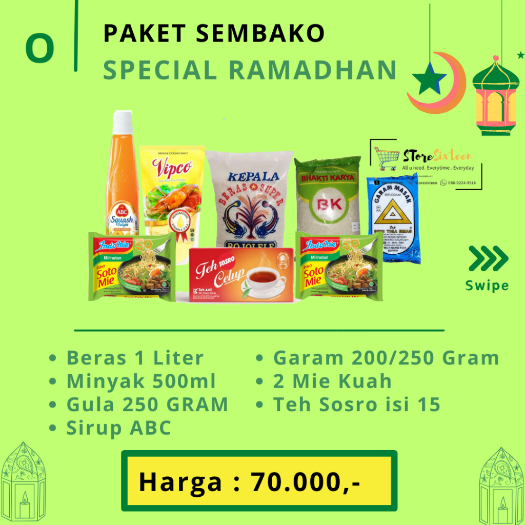 

Paket Sembako Ramadhan O / Paket Sembako Murah By Storesixteen