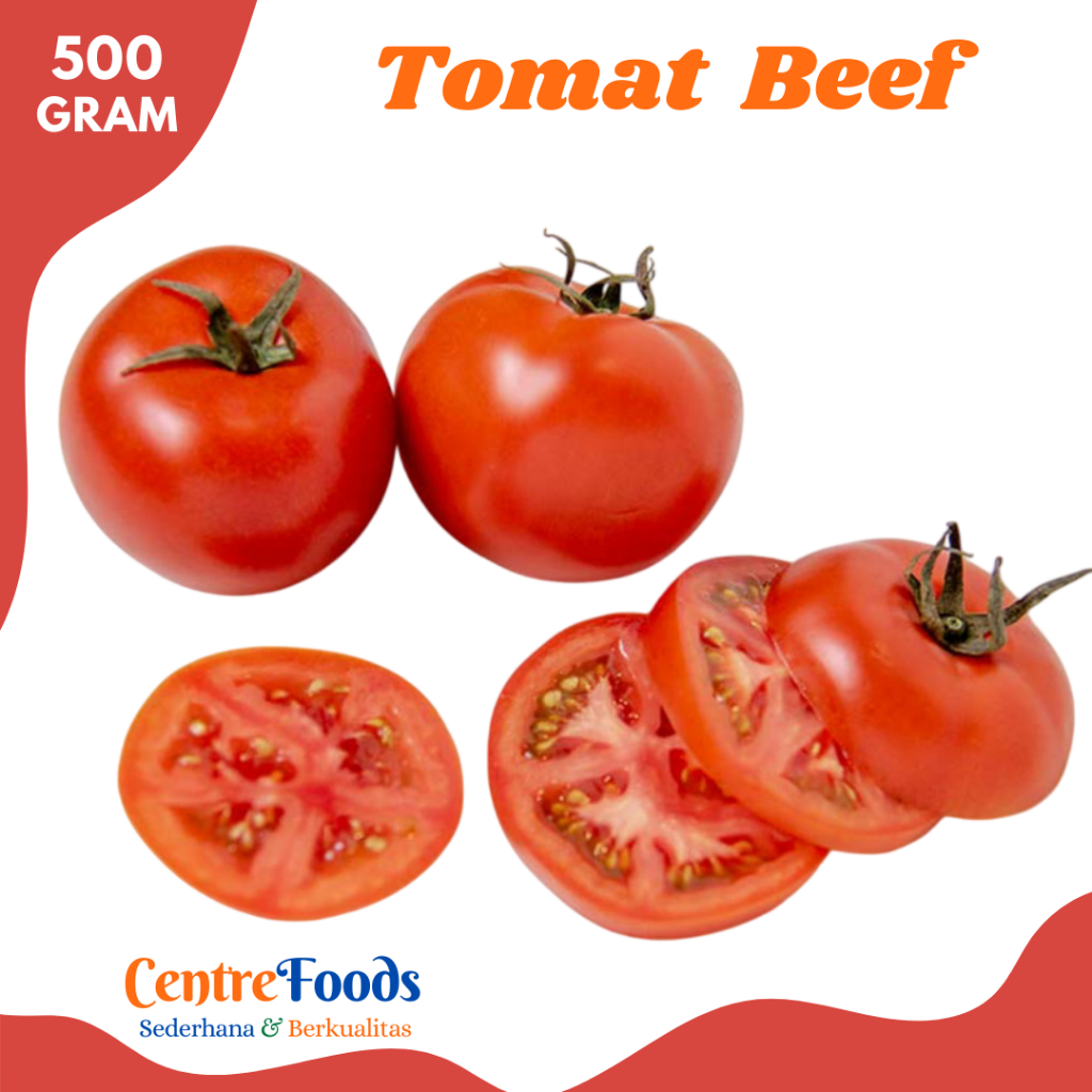 

TOMAT BEEF Organik - Tomat Apel Fresh | 500gr [ Harga Per 0,5 Kg ]