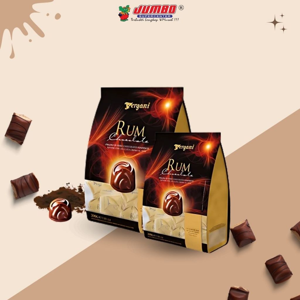 

Vergani Chocolate Rum 130gr - Rum Dark Chocolate - Cokelat Italy - Snack - Cokelat Import