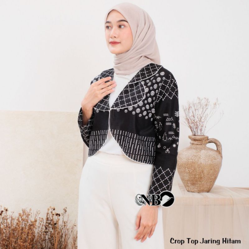 BLAZER WANITA CROP BATIK CARDIGAN BATIK WANITA BLAZER BATIK KEKINIAN