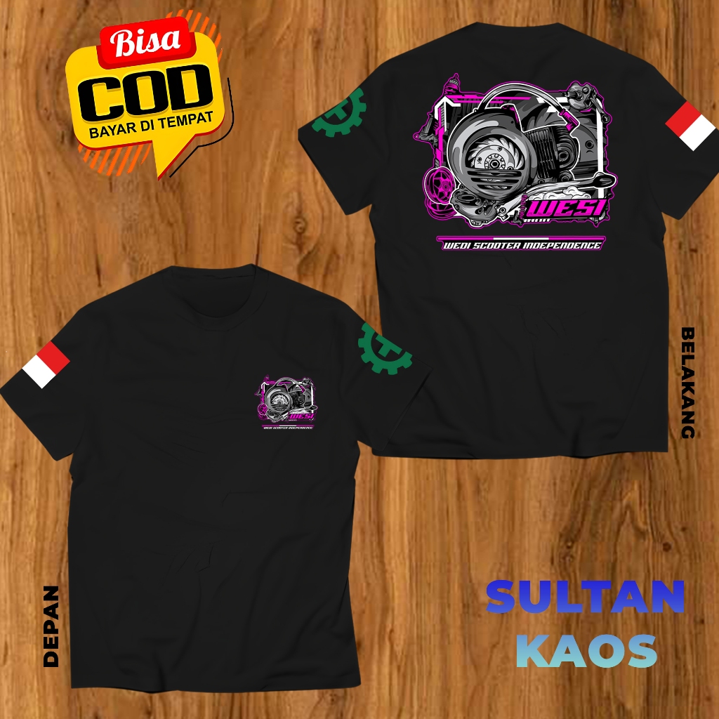 KAOS DISTRO MESIN MOTOR WESI SCOOTER INDEPENDENT TERBARU - KAOS RACING - T-SHIRT PRIA DAN WANITA