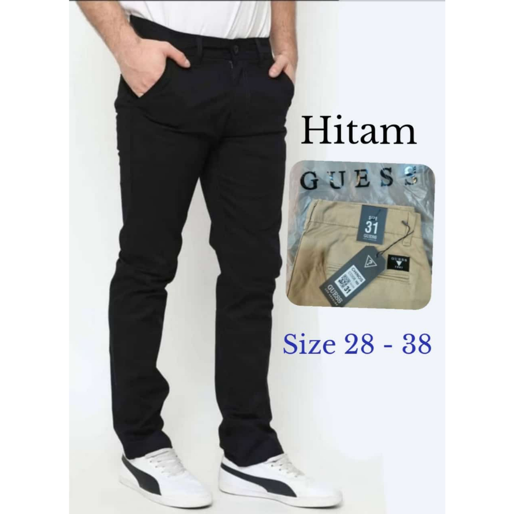 Celana panjang chinos brand guees - Celana panjang pria import - Celana Chino Panjang Pria Original 