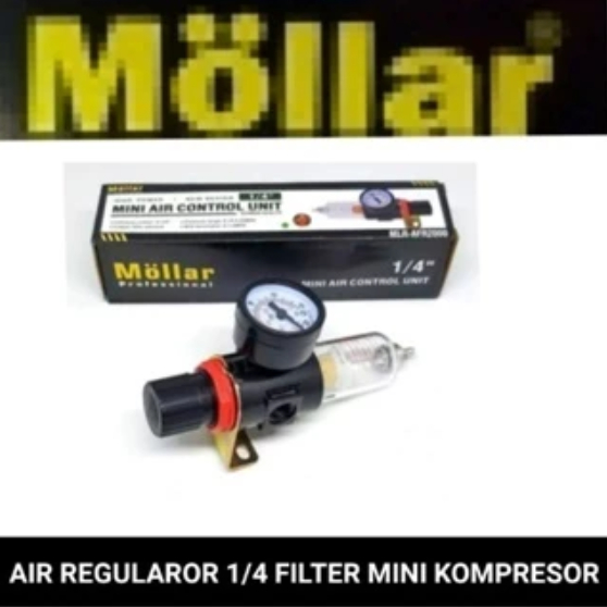 REGULATOR AIR FILTER KONTROL 1/4 KOMPRESOR MINI MOLLAR