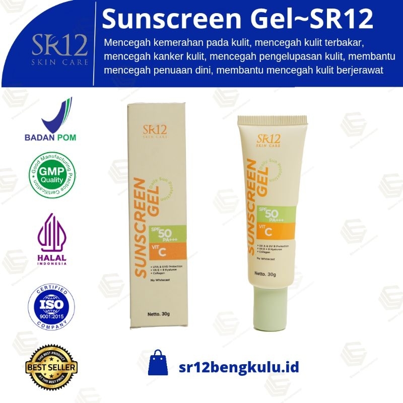 sunscreen gell sr12/ sunscreen pria/ sunscreen wanita// sunscreen spf 50++