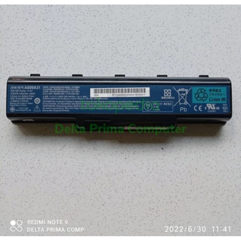 Baterai laptop acer aspire 4732 4732Z KONDISI RUSAK