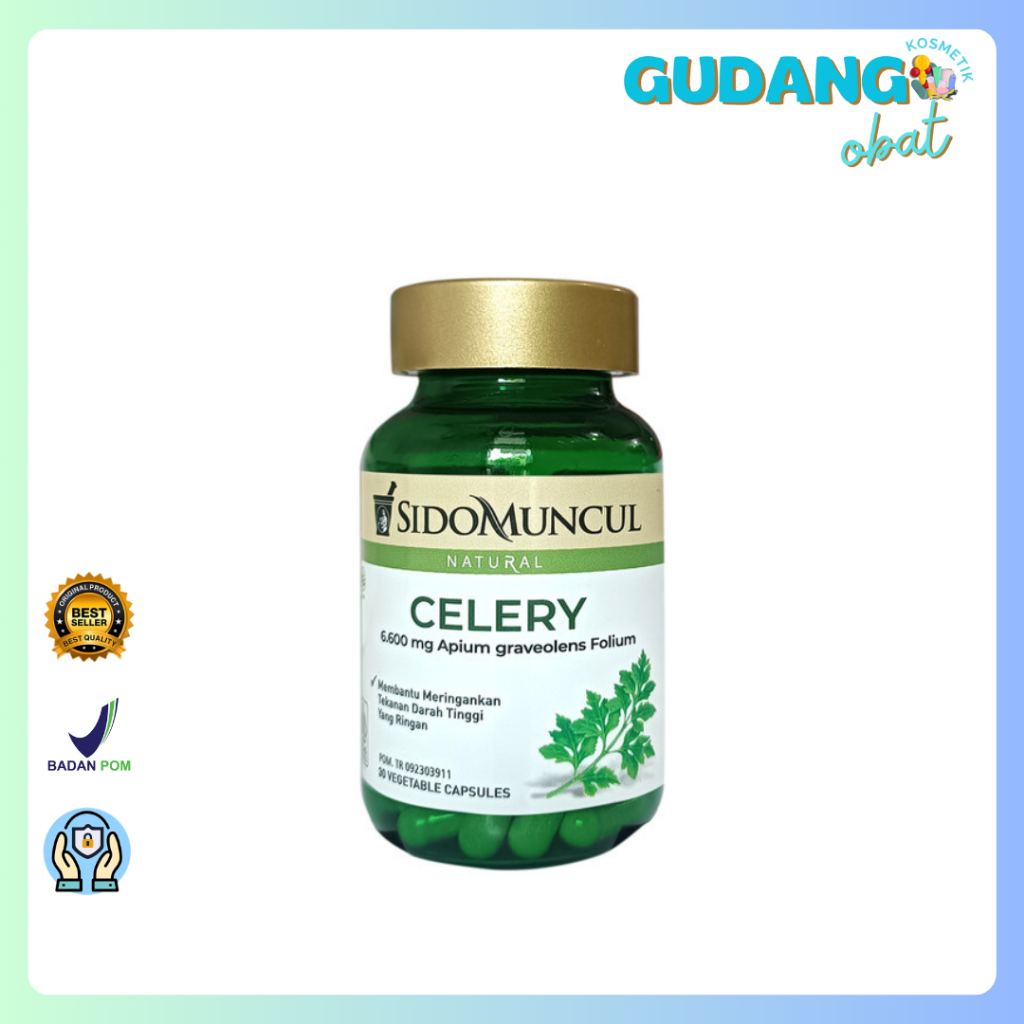 SidoMuncul Celery 30's - Sido Muncul, Obat Hipertensi, Kolesterol, Penurunan Tekanan Darah Tinggi,