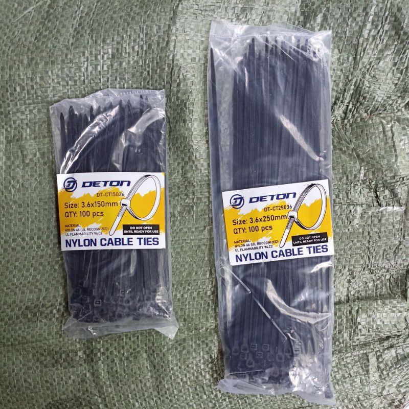 

Cable Kabel Ties Tie Nylon Deton 3.6 x 150 mm 3.6 x 250 mm