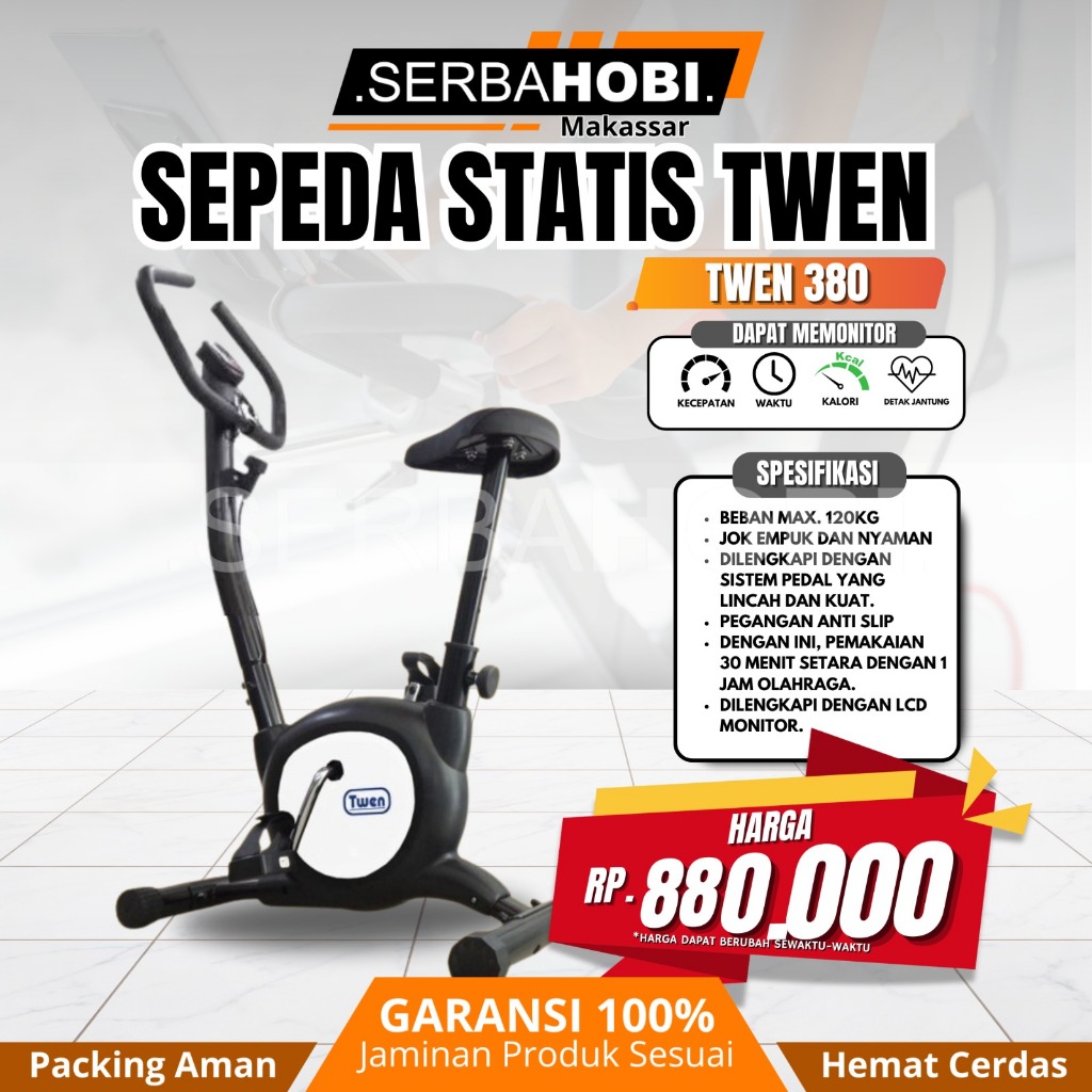 Ready Stock Sepeda statis minimalis degan fitur lengkap warna biru , merah , hitam / Sepeda Statis