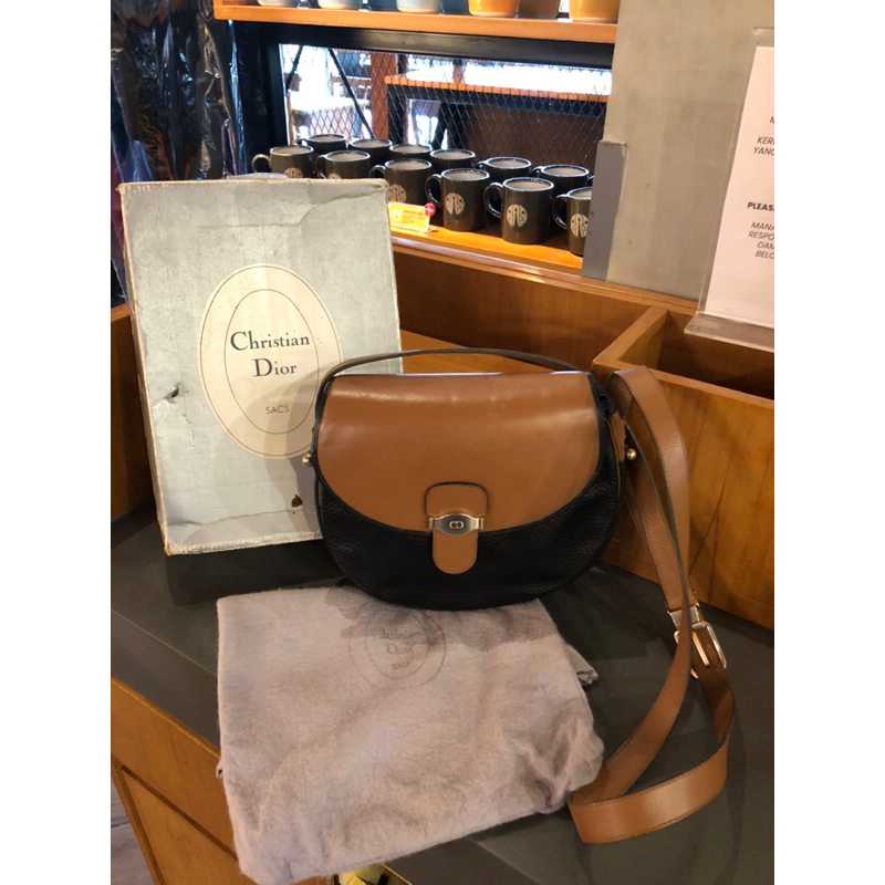 CRISTIAN DIOR ORIGINAL AUTHENTIC TAS DIOR TAS SELEMPANG TAS WANITA TAS KULIT TAS VINTAGE TAS PESTA