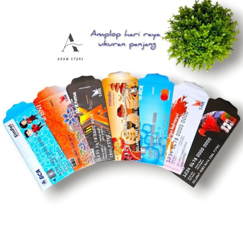 

Amplop lebaran Ampau lebaran karakter ATM DF2 ukuran L/Panjang isi 10 lembar