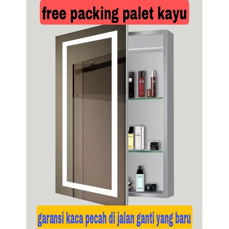 rak kabinet kamar mandi cabinet serbaguna lampu LED Rak Kamar Mandi Rak Kamar Mandi Aesthetic Rak Di