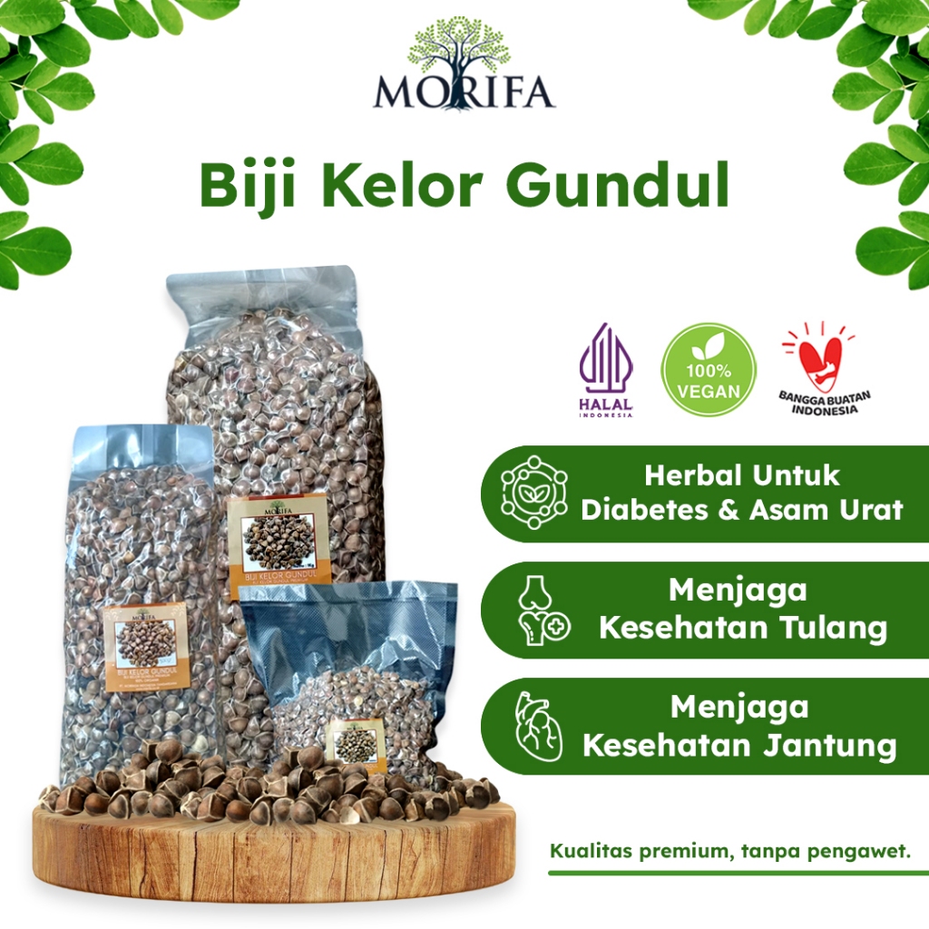 

MORIFA Biji Kelor Gundul Moringa Obat Herbal Alami Organik - 250gr