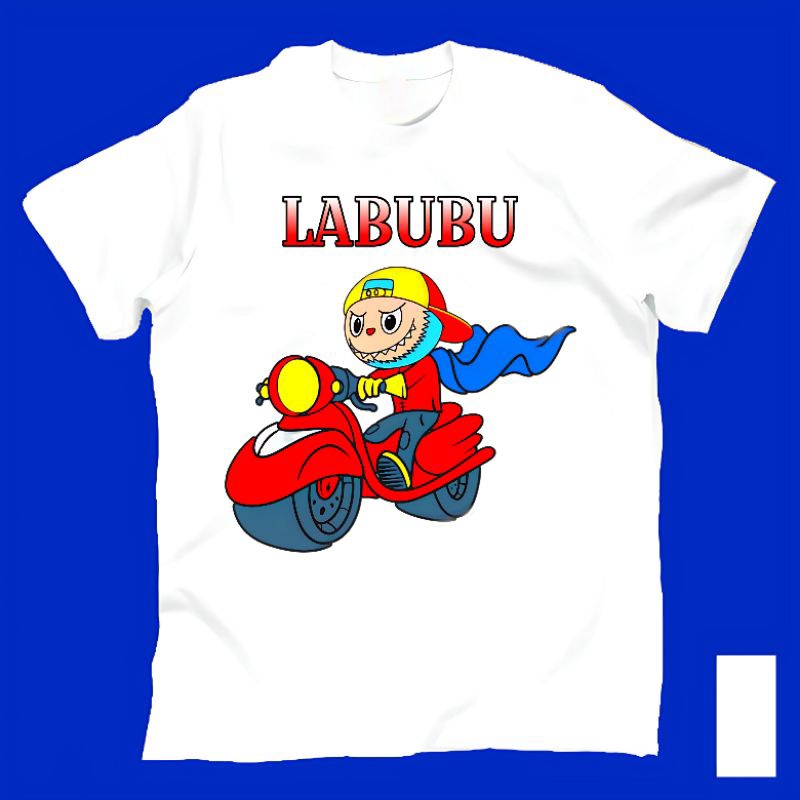 Kaos Baju Tshirt Custom Anak Perempuan Wanita Cewek Cowok Laki Laki Dewasa Gambar Lucu Boneka Labubu