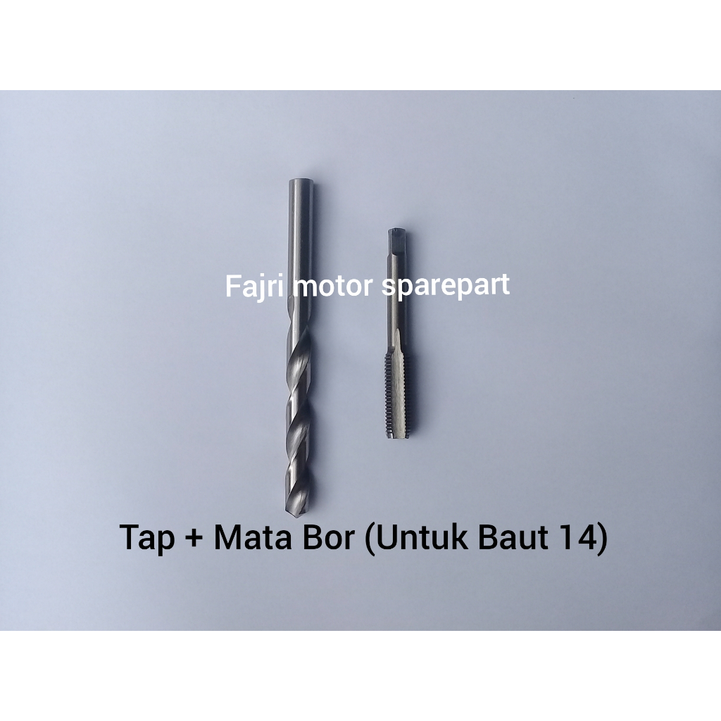 Mata Bor Tap Senai Baut 14 Untuk Oversize Lubang Baut Oli Gardan atau Gearbox Matic Beat Vario Scoop