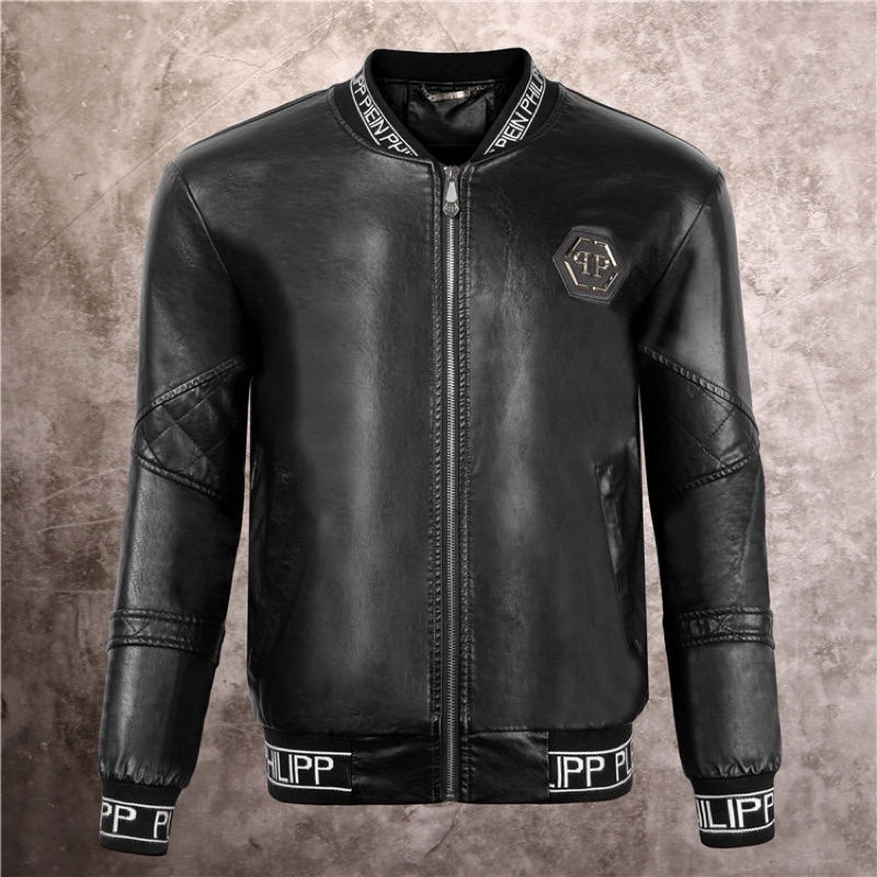 Jacket kulit philipp plein mirror satu banding satu import