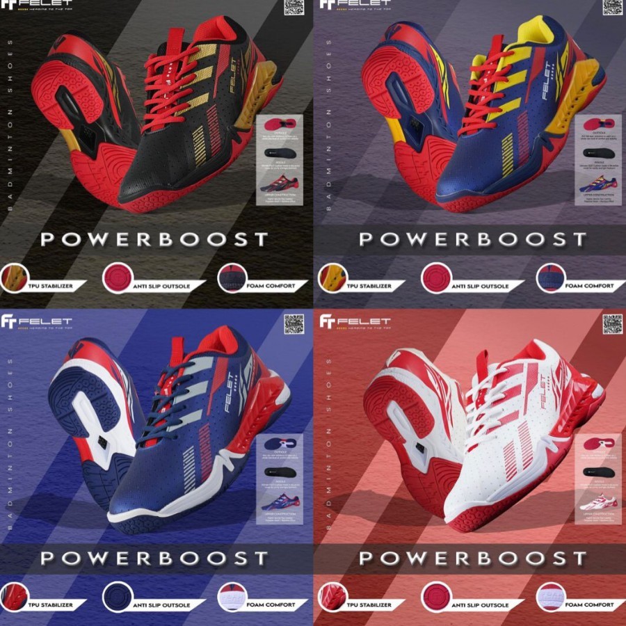 Felet POWERBOOST Badminton Shoes - ORIGINAL BY FELET
