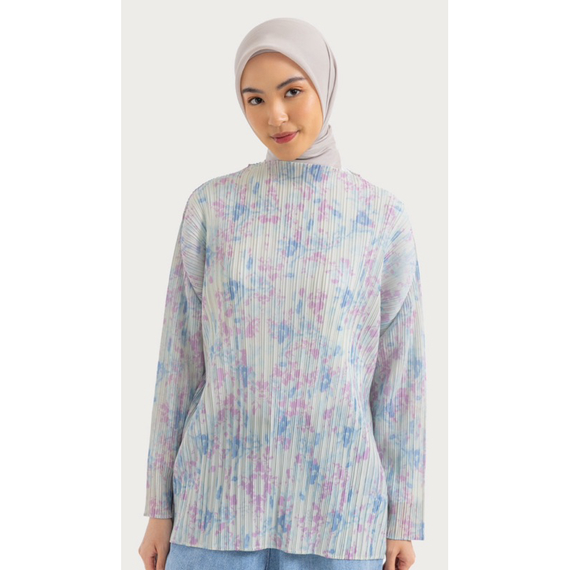 Nayesa Shirt Riamiranda Pleats Series RM Atasan Wanita Blouse Kemeja Lipit Ria Miranda