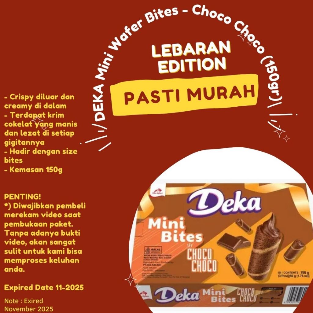 

DEKA Mini Wafer Bites - Choco Choco (150gr)