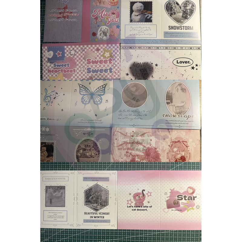 

READY SIAP KIRIM (BACA DESKRIPSI) ALAS PACKING ALA KOREA / JEPANG / CHINA DECO STICKER PACKAGING PHOTOCARD KARDUS 14 x 10 CME