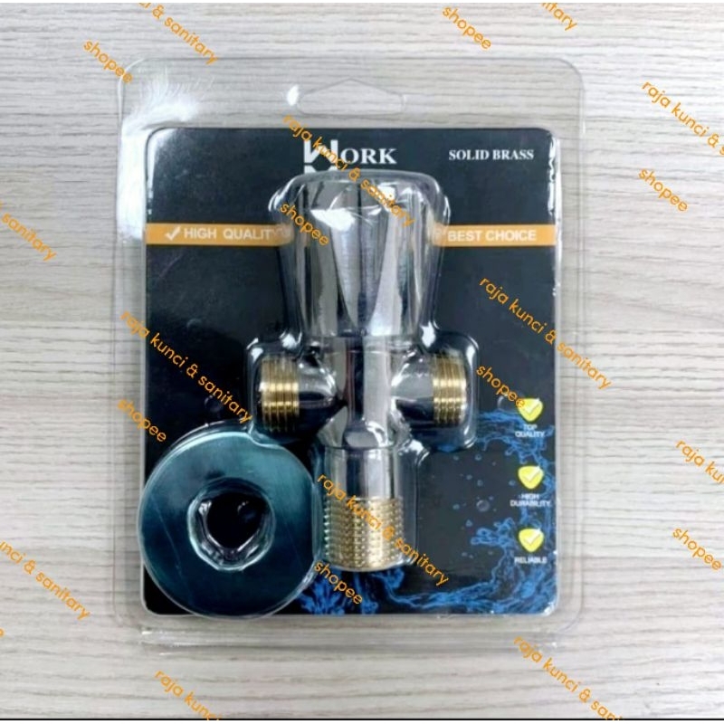 WORKMAN - Stop Kran / Keran Double T Jet Shower Kuningan 1/2" Inch / Stop Kran Shower Double Drat Ku