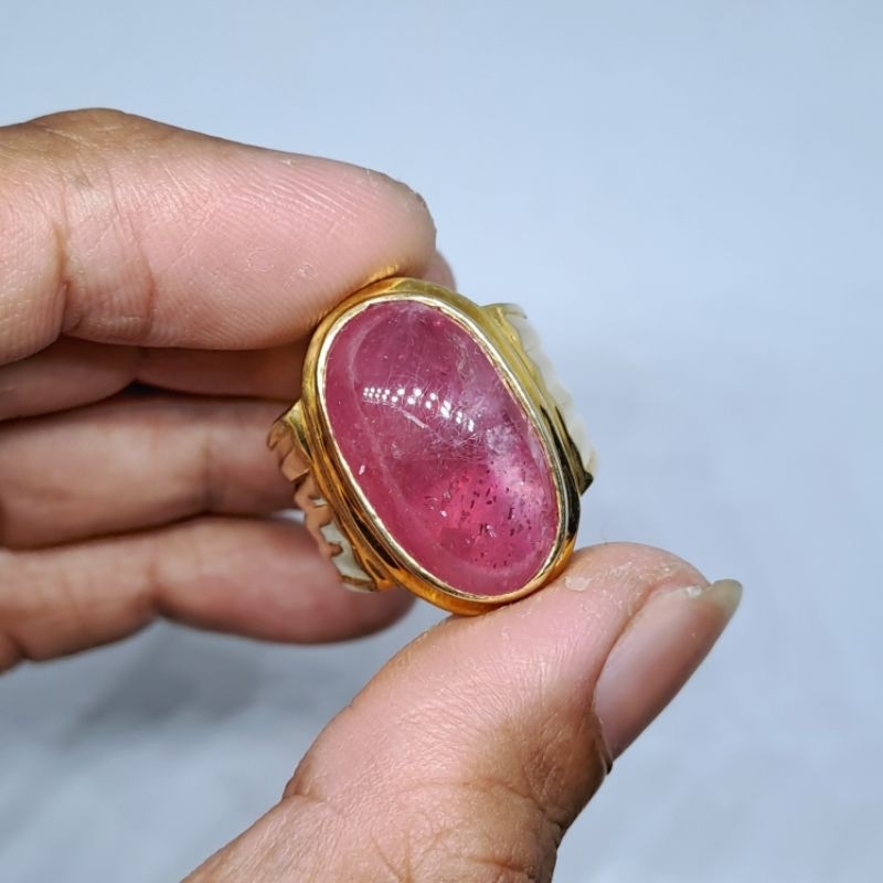 Cincin Silver Pria Batu Ruby