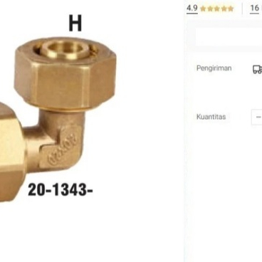 

Knie 1216 x 1216 Knee Sambungan L Elbow Selang Air Panas Pipa Hot Water