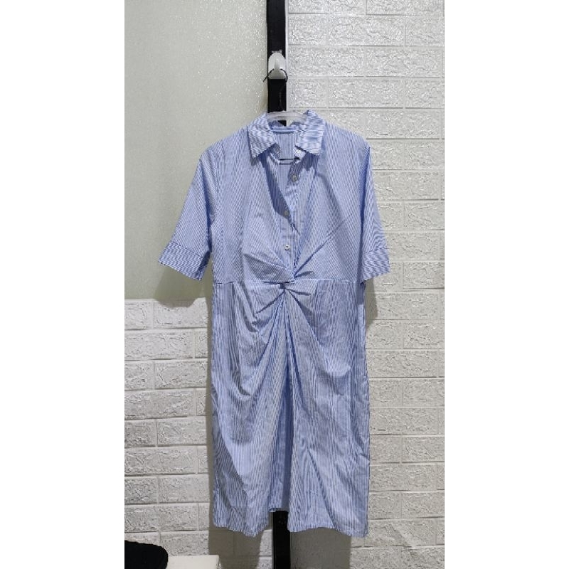 Dress Terusan Wanita Kasual Formal Berkerah (Preloved)