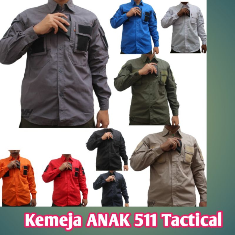 Kemeja ANAK Tactikal Army Polisi Brimob TNI Tactical komando Abg