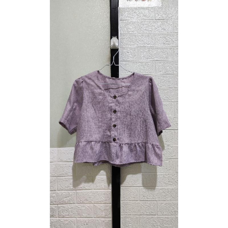 Baju One Set/Satu Set Celana Wanita Warna Ungu Lilac (Preloved)