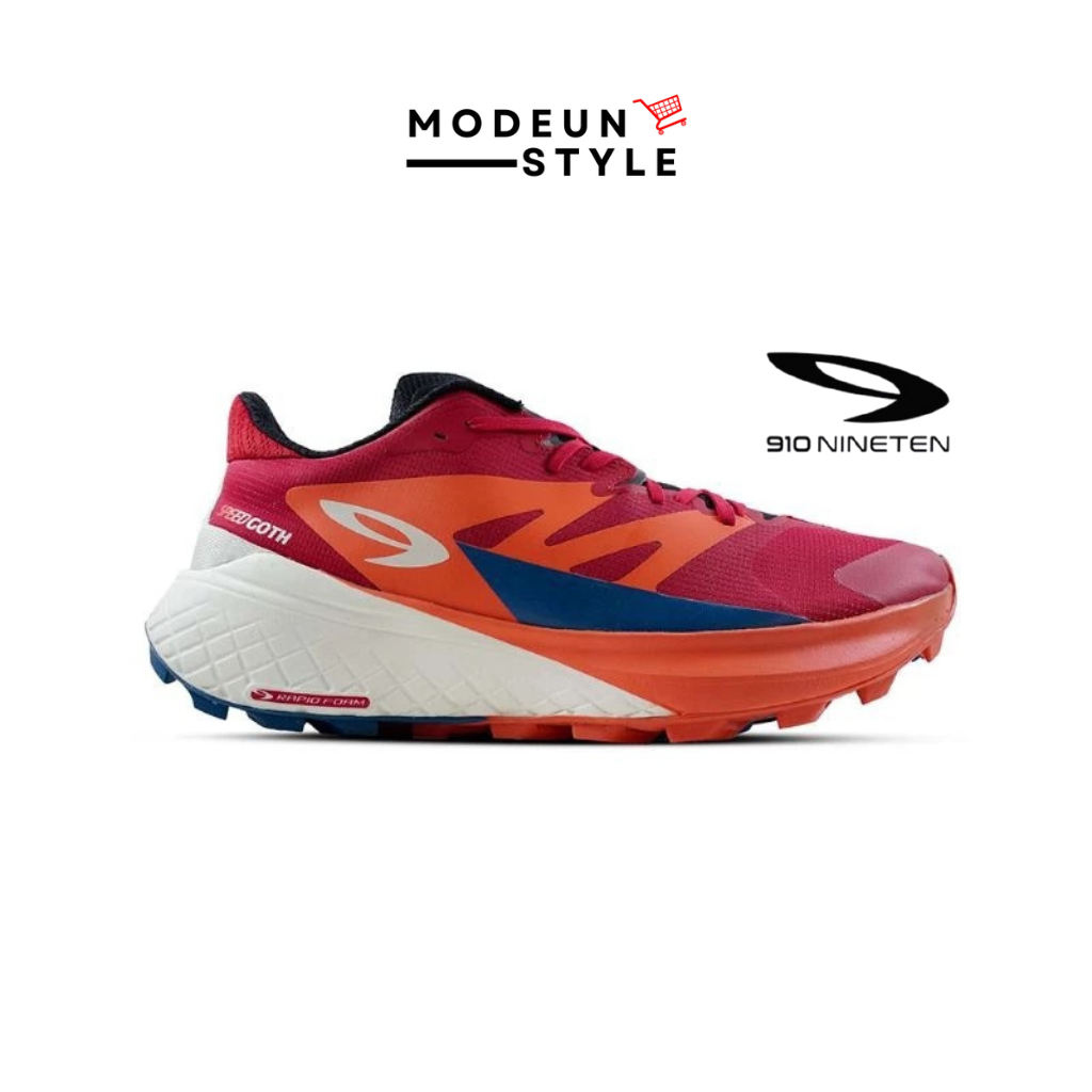 910 YUZA SPEEDGOTH - Sepatu Trail Running / MERAH/CREAM/TEAL / Yuza Speedgoth 910Nineten Original