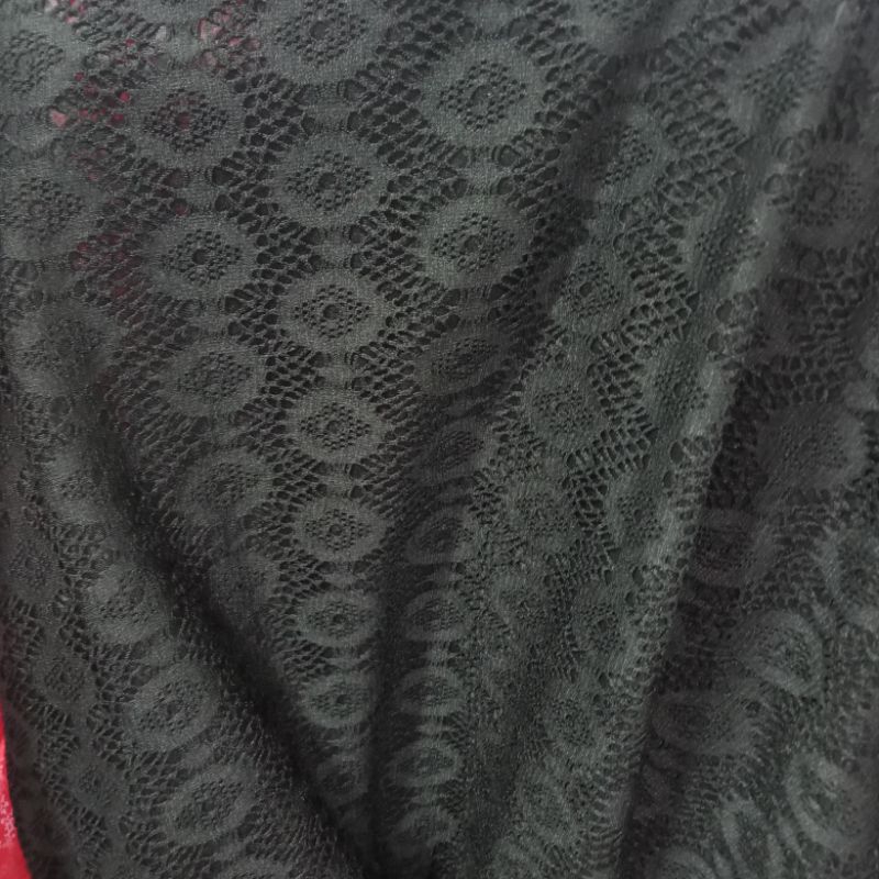 Kain Rajut Motif - Kain Rajut Semi Prada - Kain Katun Brokat - Kain Bahan Motif Bunga Import - Kain 