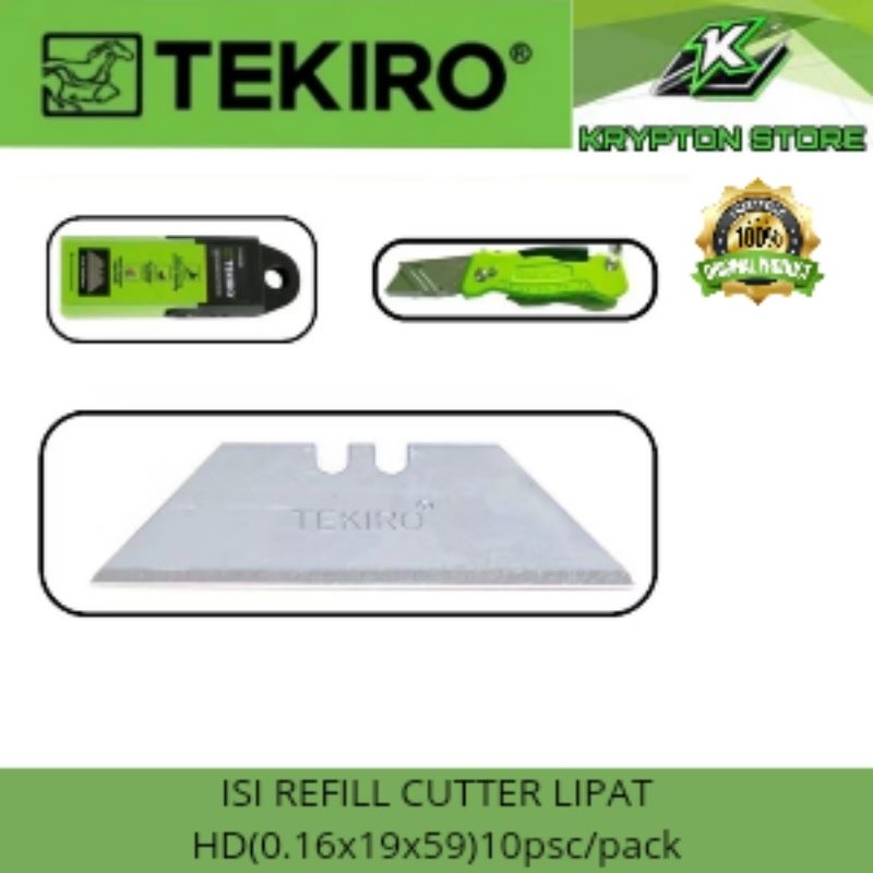 

Tekiro isi refill cutter lipat hd(0.16x19x59) harga/ pack isi 10pcs jaminan asli original