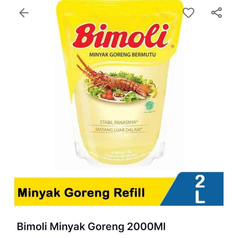 

minyak goreng BIMOLI 2 LITER