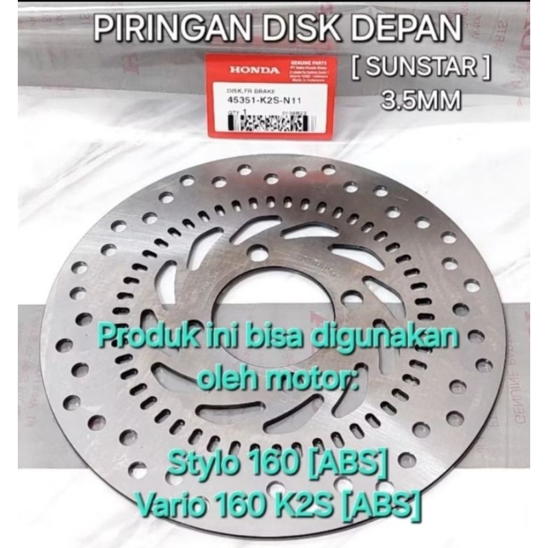 Piringan Cakram Depan Vario 160 Abs Stylo Abs 45351K2SN11