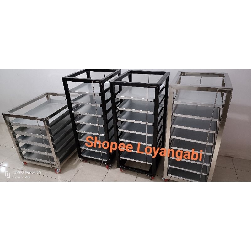 Trolley Bakery 10 Rak Susun | Rak Loyang 10 Susun | Trolley Bakery 10 Rak susun