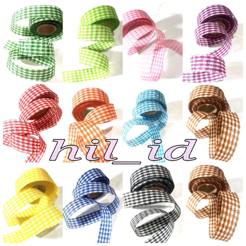 

Pita Kian Motif Kotak Kotak 1" 15yard