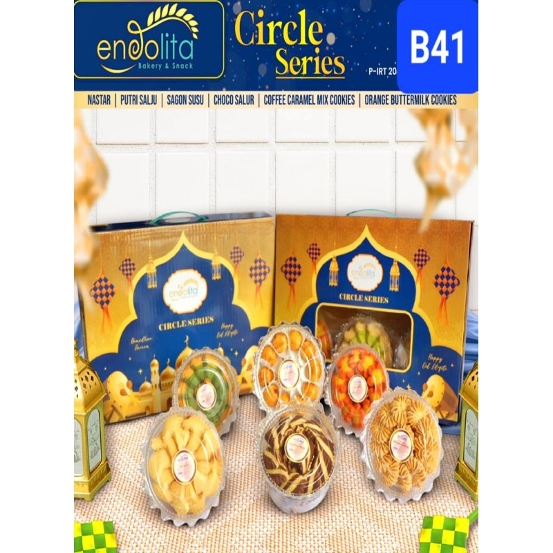 

PROMO PAKET HAMPERS LEBARAN ENDOLITA CIRCLE// SEPAKET ISI 6 TOPLES// SANGAT ENAK & LEZAT// PRODUK HALAL 100%