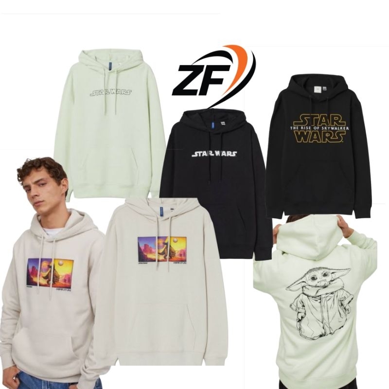 Hoodie HM Star Wars Font Putih Hoodie Star Wars Beby Yoda Hoodie Star Wars Madalorian hoodie pria
