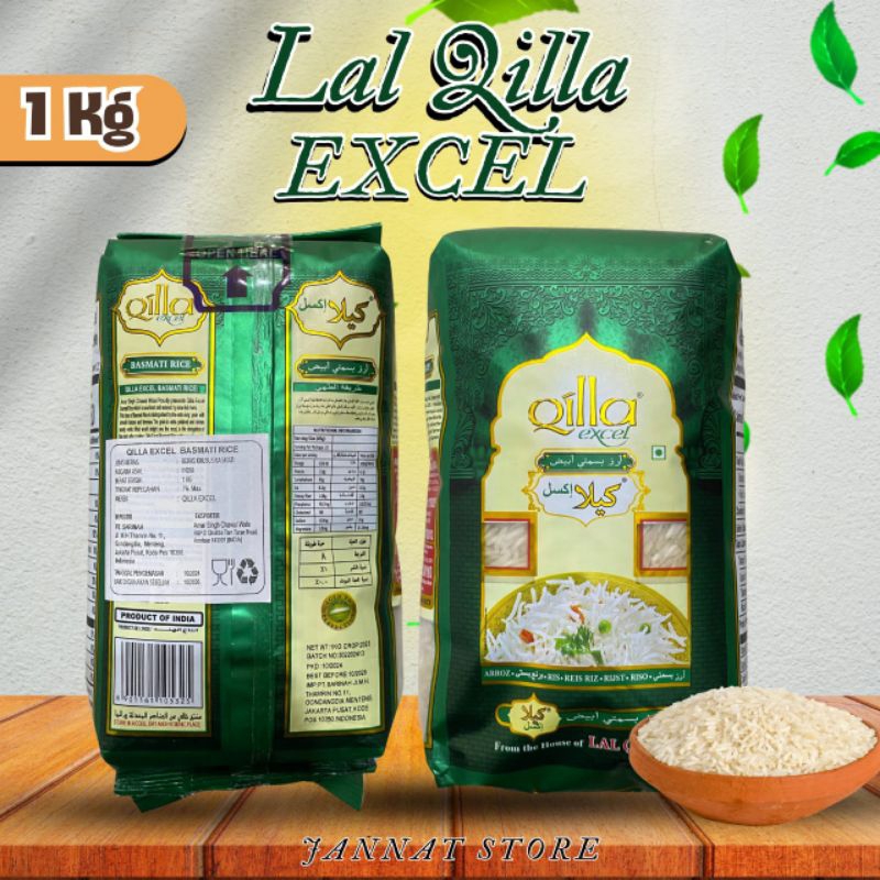 

LAL QILLA EXCEL SUPER LONG BASMATI RICE 1KG ASLI KEMASAN