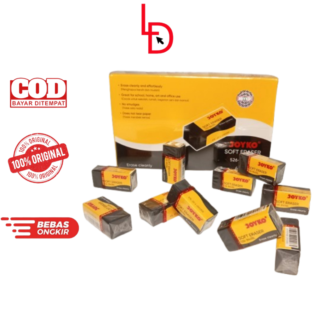 

1 PCS Penghapus Pensil Joyko 526 B40BL Soft Eraser