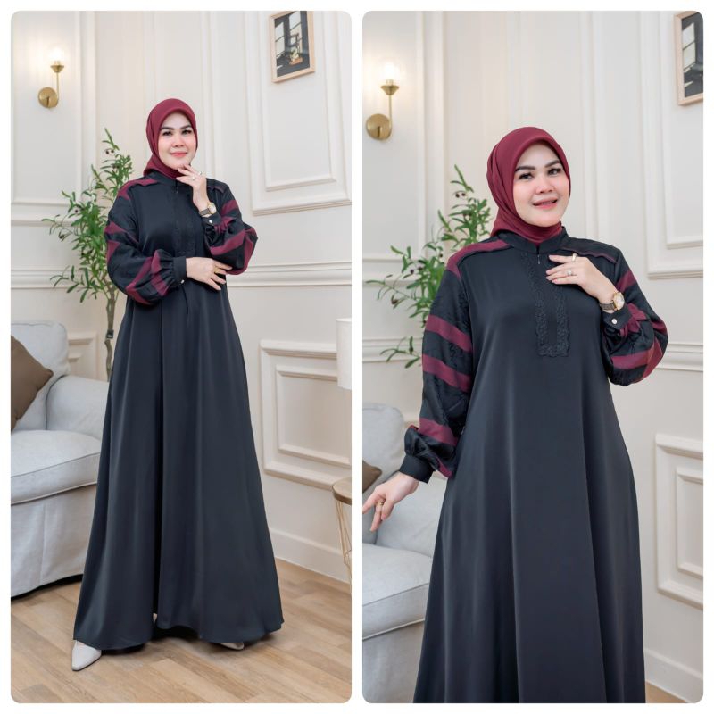 TYISYA DRESS ONLY~BY ARSYA KAILA~GAMIS LADY ICE PREMIUM MIXS JAGUAR IMPORT/GAMIS WANITA KEKINIAN