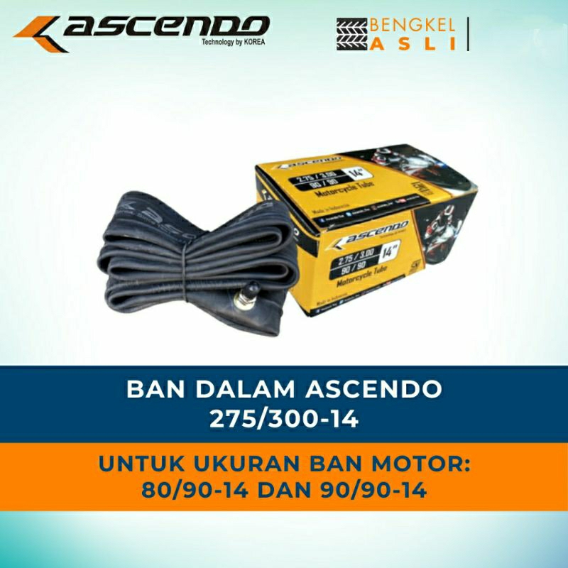 Ban Dalam ASCENDO 275 300 14 Ban Dalem Belakang Motor Matic Ring 14