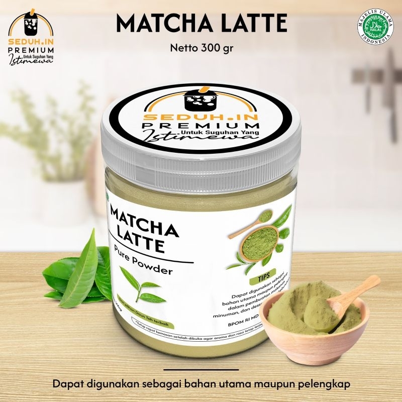 

MATCHA JEPANG LATTE 300 GR /BUBUK MINUMAN PREMIUM PURE TANPA GULA