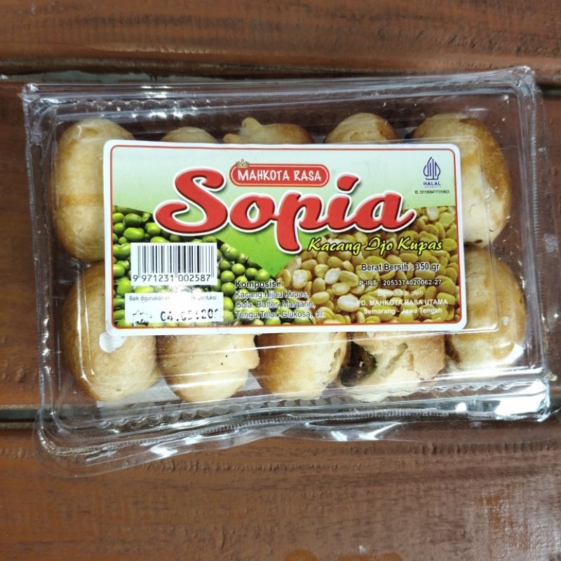 

Kue Kacang Ijo Kupas Sopia Mahkota Rasa 350 gr Isi 10