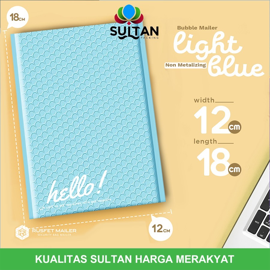 

AMPLOP BUBBLE MAILER SKY BLUE PREMIUM 12x18cm TERMURAH SATUAN
