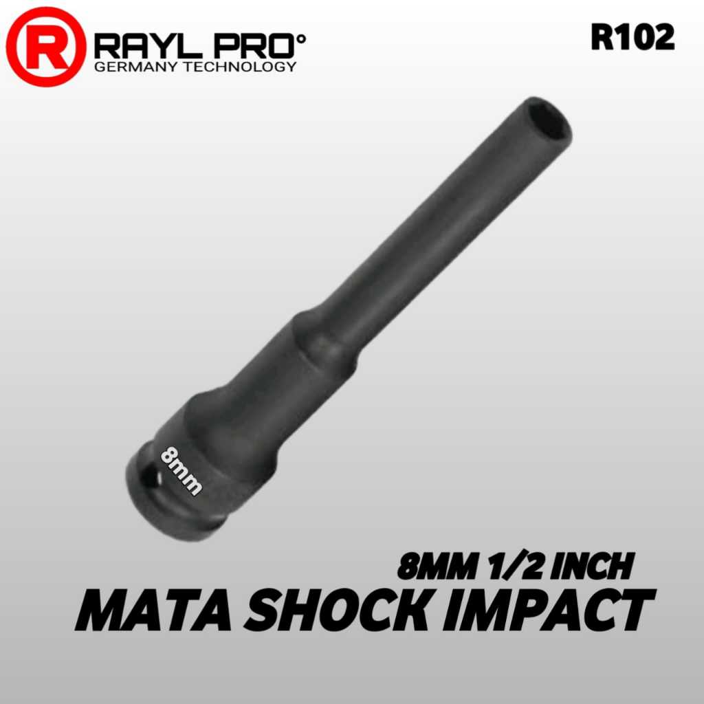 MATA shock panjang 8mm 1/2 socket shock CVT impact APR R102 yadi teknik