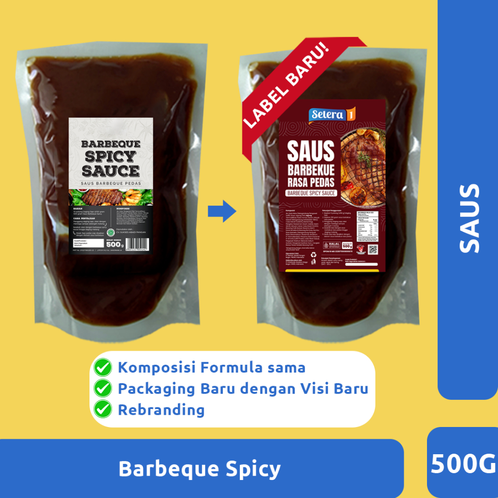 

Barbeque Spicy Sauce - Saus Pedas BBQ Selerafood 500 gr/pack