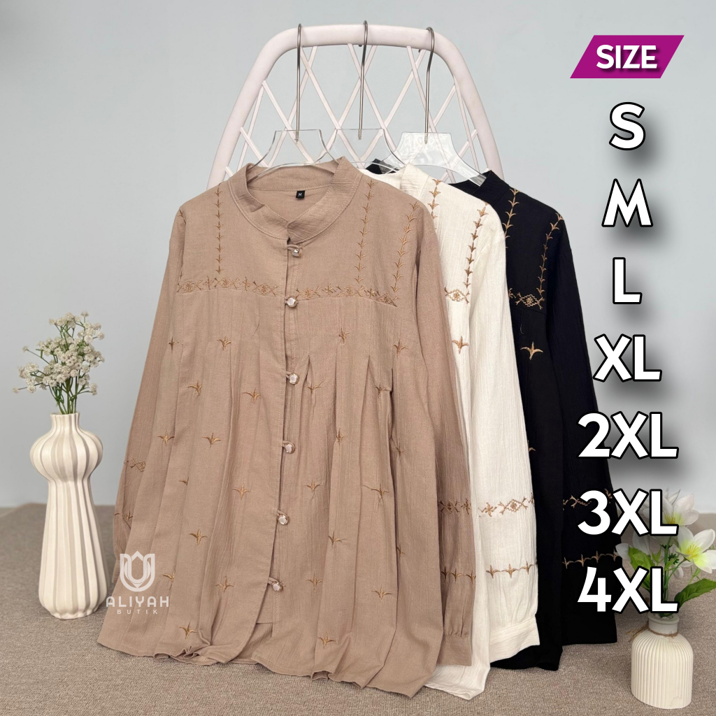 Rani Blouse Size S M L XL XXL XXXL XXXXL 2XL 3XL 4XL 5XL 5L Atasan Ukuran Jumbo Baju Big Size Kemeja